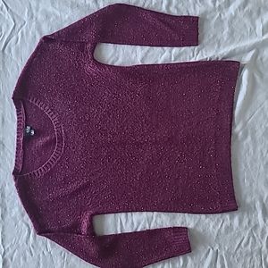 Burgandy sequins sparkly sweater medium Holiday Christmas a.n.a.